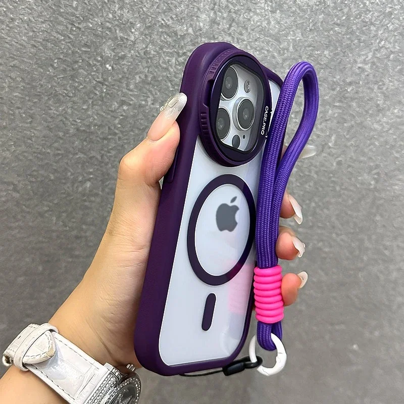 Premium Lanyard MagSafe Phone Case with Magnetic Holder & Bumper Cover