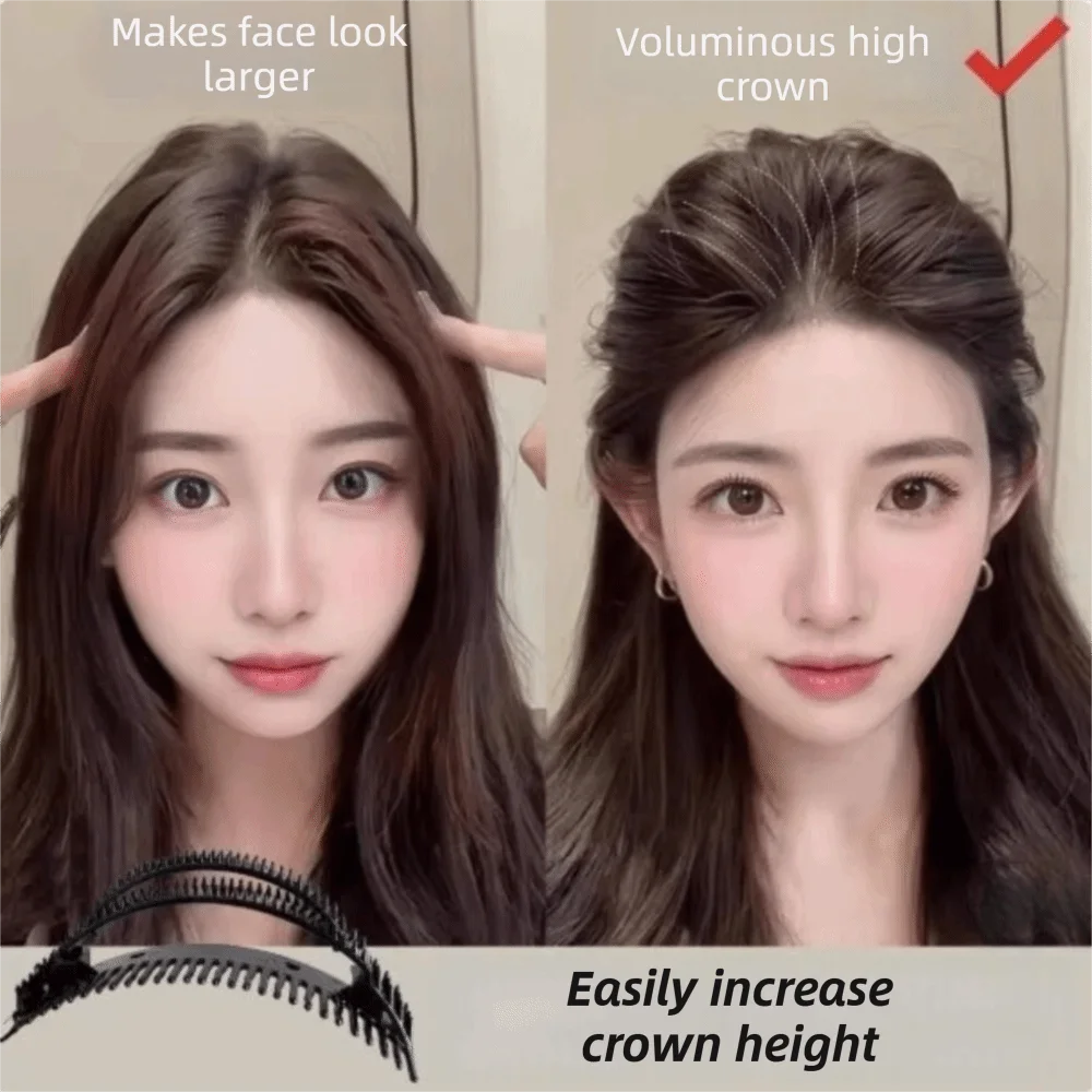 보이지 않는 헤어 볼륨 강화 빗 쿠션, 모근을 안정시키고 높이를 더해주는 볼륨업 섬유 삽입 빗, 헤어 높이를 높이는 빗