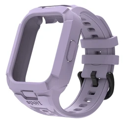 Silicone Sport Strap and Protective Case for Redmi Watch 5 Lite (Purple)