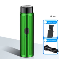 Compact Rechargeable Unisex Electric Shaver and Epilator (Green)