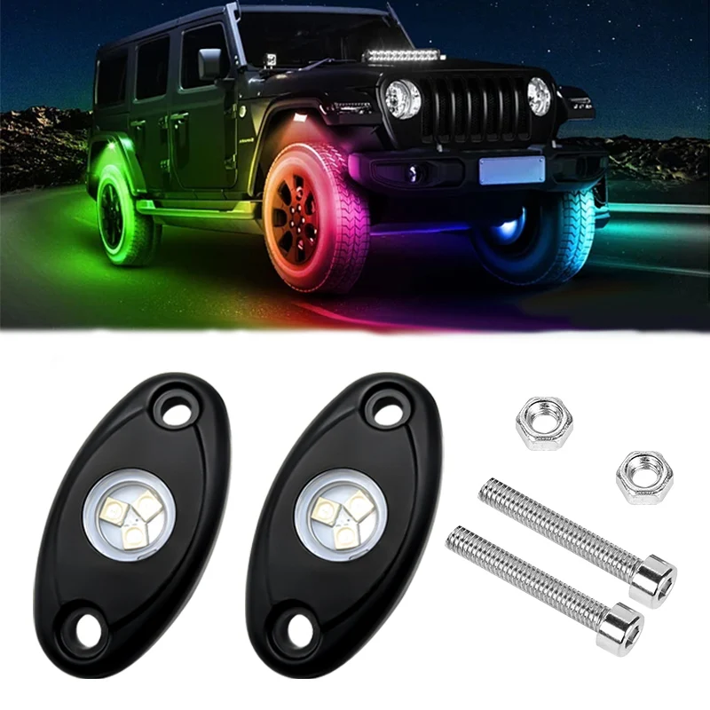 트럭용 LED 암벽 조명 네온 자동차 언더글로우 조명, 4x4 ATV UTV SUV 지프 보트 분위기 램프, 방수 슈퍼 브라이트 자동차 부품
