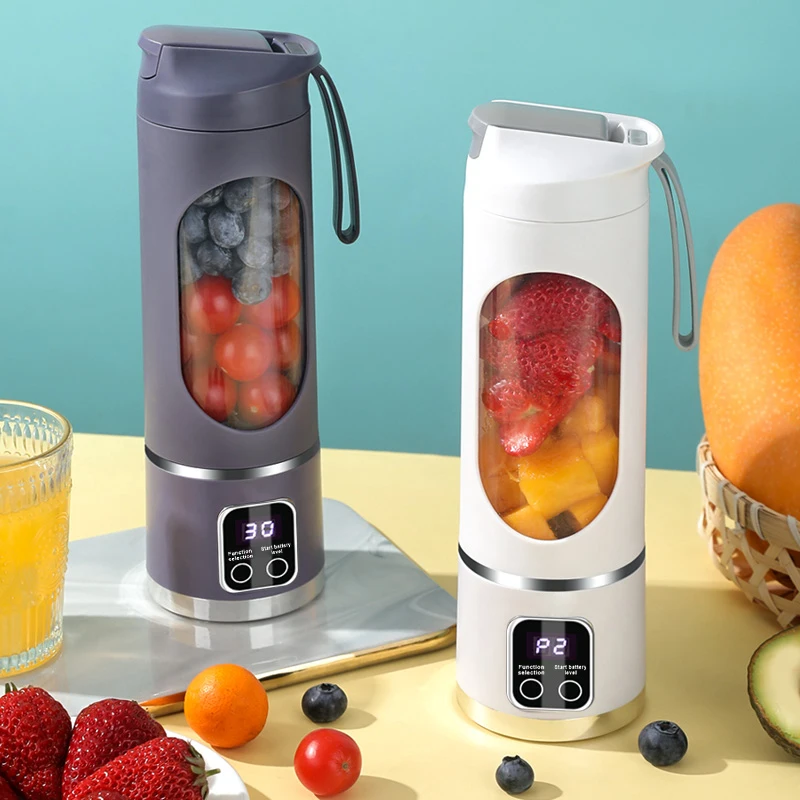 Xiaomi 450ml Fruit Juicer 8 Blades 3 Speeds USB Rechargeable Adjustable Double Lid Design Durable Ice Crusher Portable Blender fruit juicer