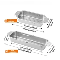 ชั้นวางอ่างล้างจานสแตนเลส 304 - ที่คว่ำจานแบบยืดหดได้สำหรับจาน ผลไม้ และผัก |   ตะกร้ากรองเศษอาหารสำหรับครัวแบบหนาพิเศษ 5