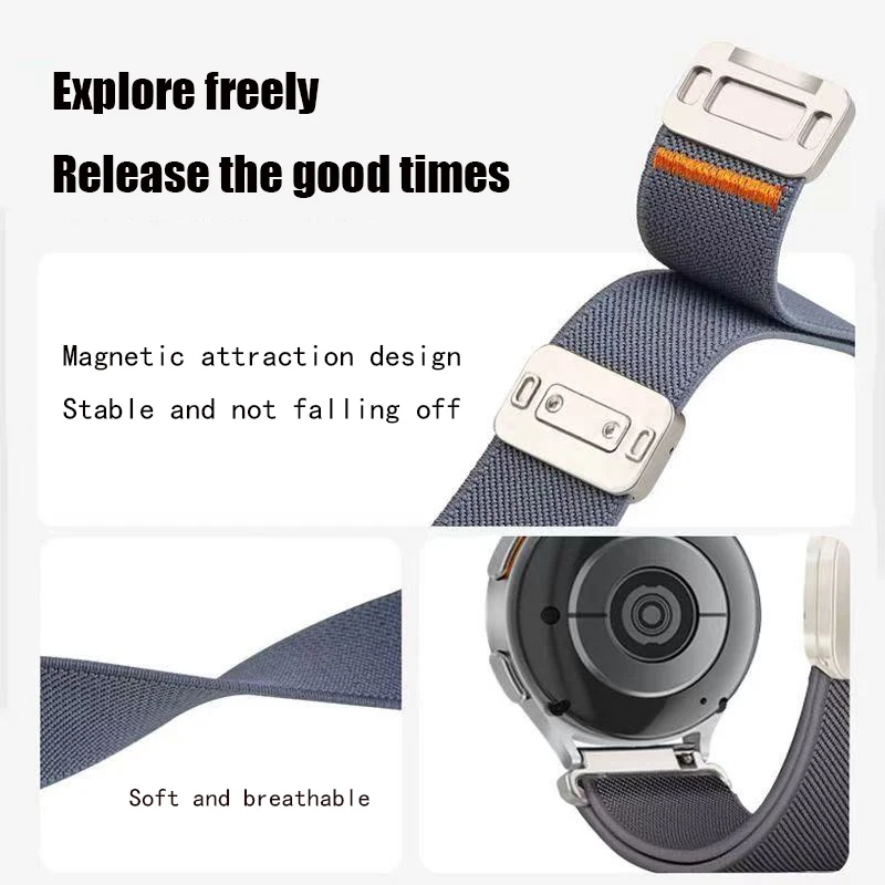 Versatile Nylon Magnetic Bracelet Strap - Available in Multiple Widths