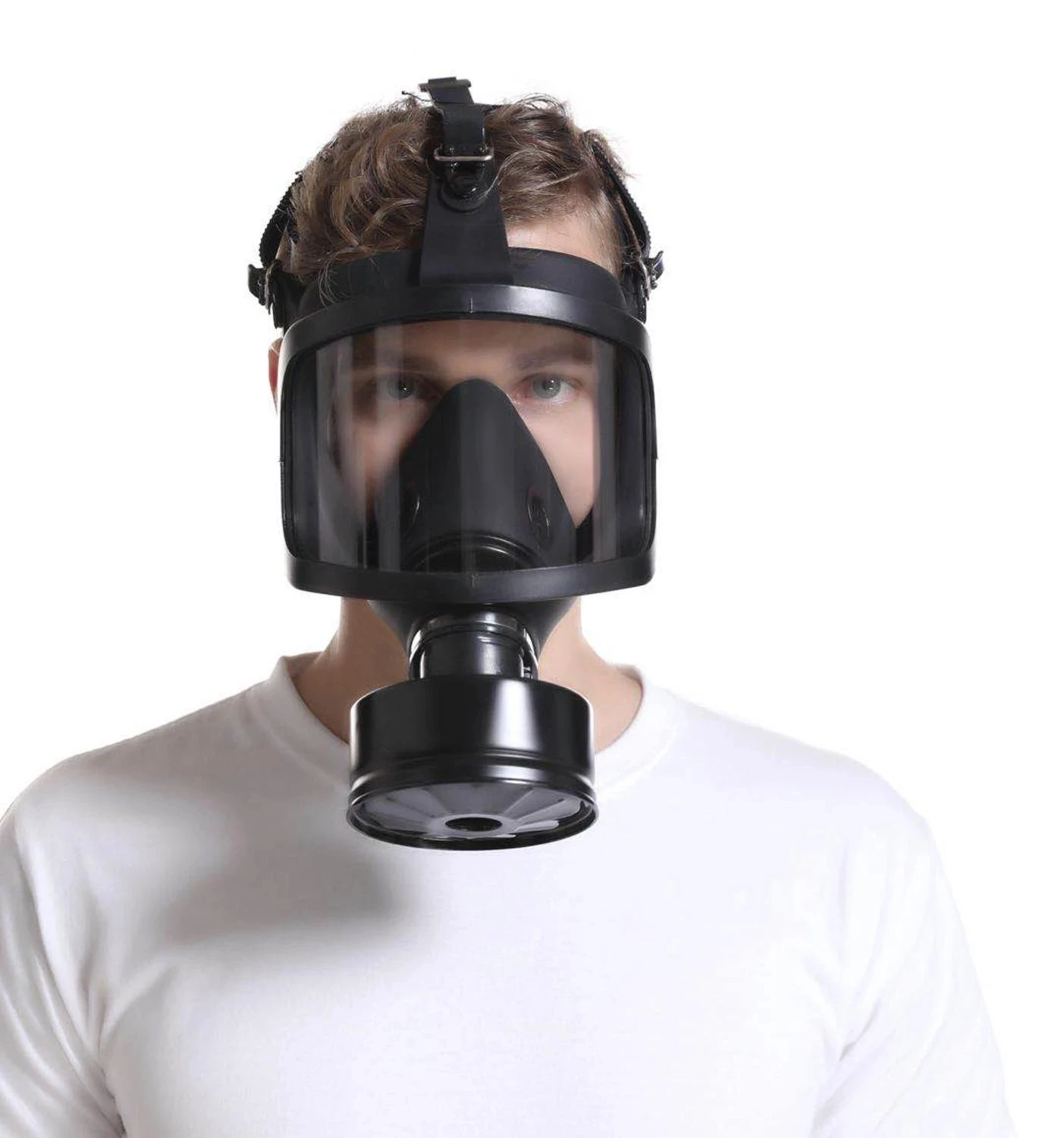 Détail des filtres amovibles du masque à gaz MF14 Type IIR, protection intégrale anti-pollution chimique et biologique