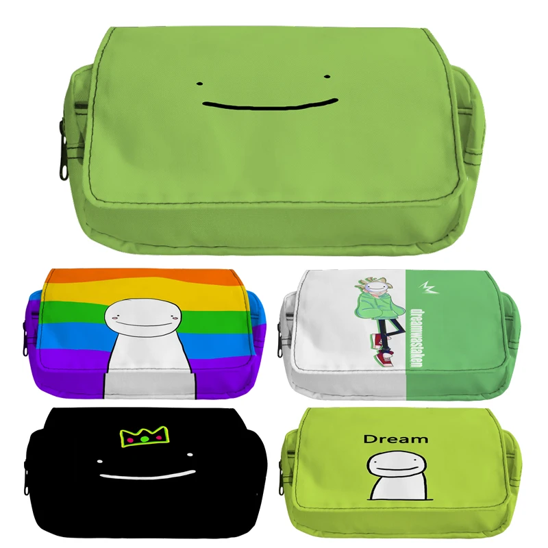 Dream Merch Pencil Bag Case, Sorriso Sorriso Pen Holder, Organizador Pouch, Escola Escritório Papelaria Suprimentos, Estudantes Presentes