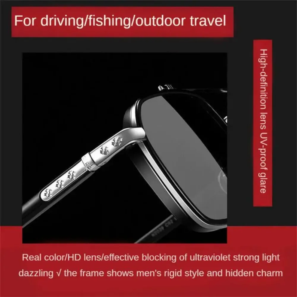 Fishing Polarized Sunglasses Men Women Driving Fishing Retro Sun Glasses Brand Designer Male Metal Sunglasses for Man