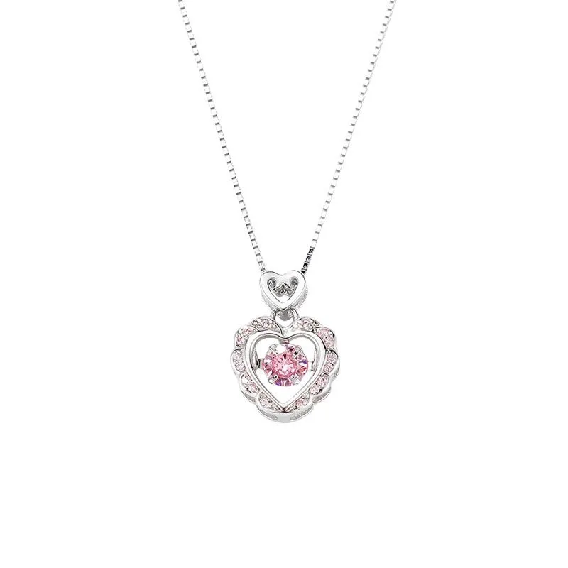 Heart Frequency Necklace Female Ins Niche High-grade Design Sweet All-match Smart Love Clavicle Chain Necklace