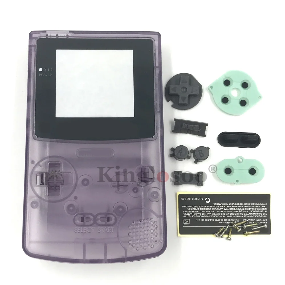 Deluxe Replacement Housing Shell with Rubber Pads and Buttons for GameBoy Color - 19 Vibrant Color Options