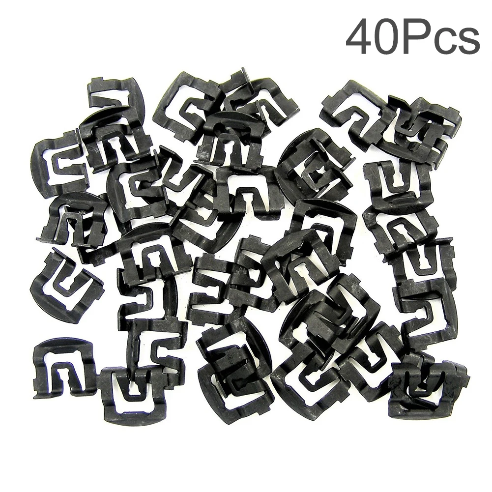 Brand New High Quality Windshield Clips 40PCS Auto Parts Black Car Interior Car Clips Fasteners For Ford 64-93