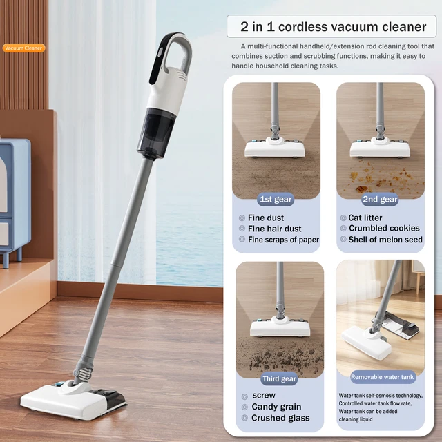 Wireless vacuum & mopping combo with 3 adjustable modes for deep cleaning in various scenarios, easily keeping your home clean. 1