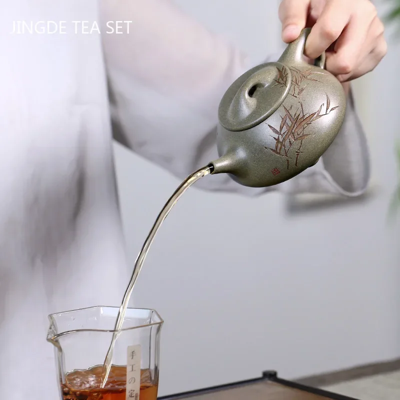 Household Stone Scoop Beauty Tea Maker Boutique Handmade Purple Clay Teapot Yixing Section Mud Filter Tea Pot Customized Teaware