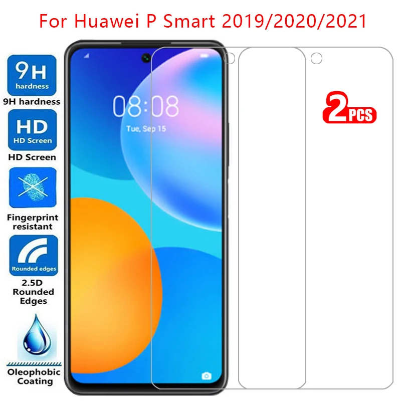 Vetro Temperato Protettivo Per Huawei P Smart 2021 2020 2019 Pellicola Salvaschermo Su Psmart Smar Smat Samrt Pellicola Di Sicurezza Huawey Huwei