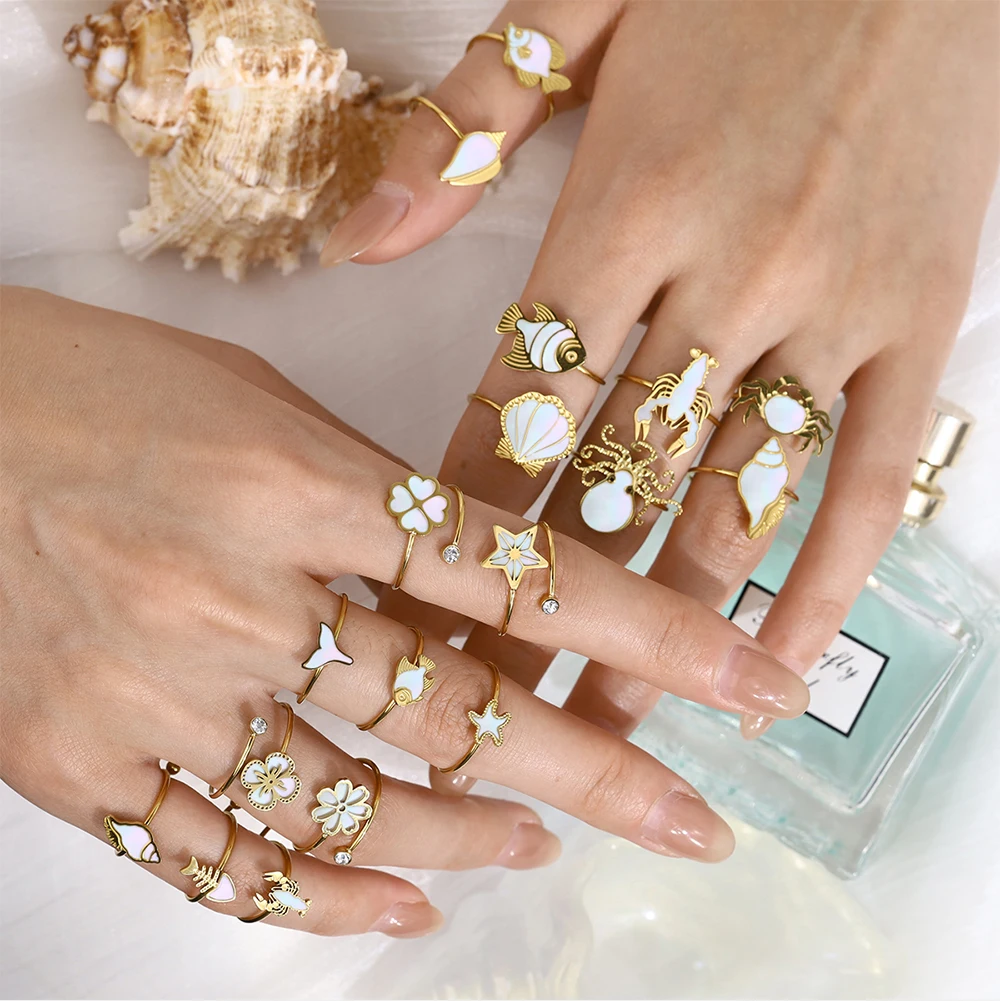 The Marina Dreams Coastal Ring Set S4883c15bc0f24a56b2c4b65bc28a9543x
