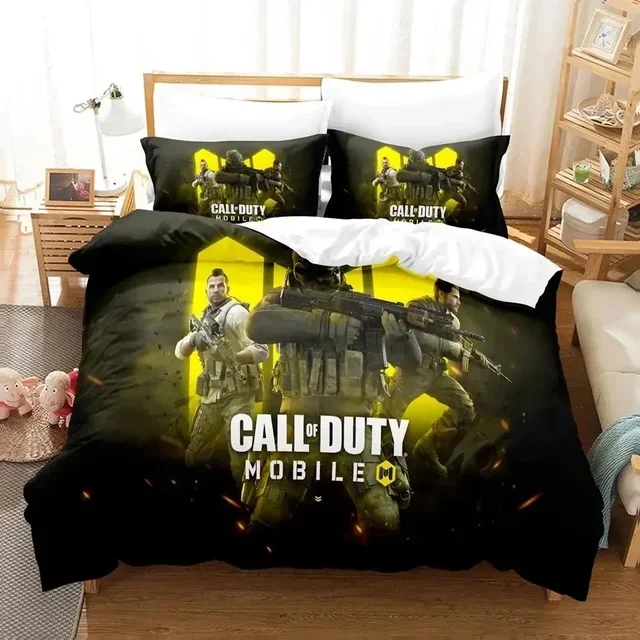 Call of Duty Black Ops Logo Bedding Set Duvet Cover Bed Set Quilt Cover Pillowcase Comforter US King Queen Size Bed Linen COD