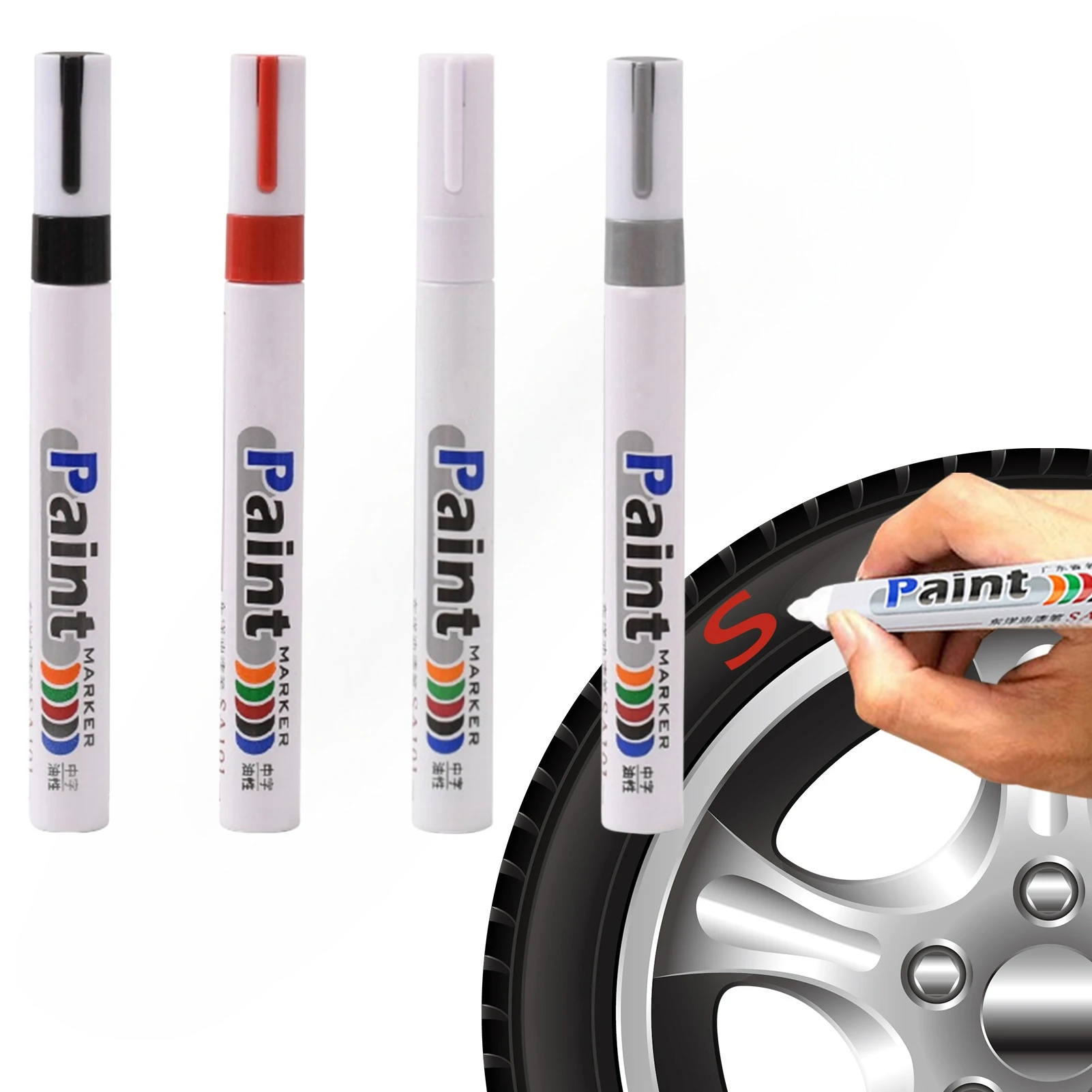 CarPaintMarkerAutomotiveTouchupPaintPenWithAluminumTubeHome