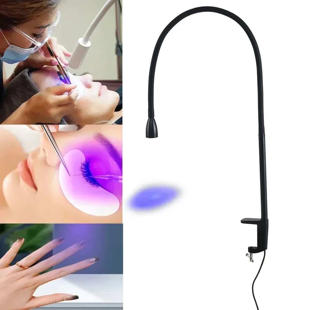 10W USB LED UV Ultraviolet Glue Curing Light Manicure Beauty Eyelash False Eyelashes Grafting Foot Step Switch LED Table lamp uv curing lamp