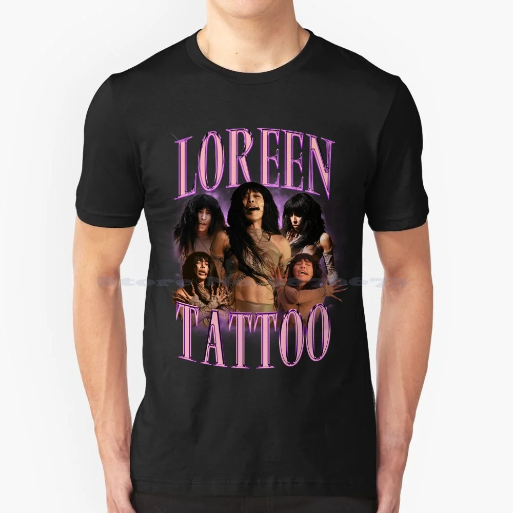 Фото Loreen тест на тату-песню, Швеция 2023, melodiфестиvalen Melfest, футболка из 100% хлопка, Loreen, молодия Loreen, тату-песня №1