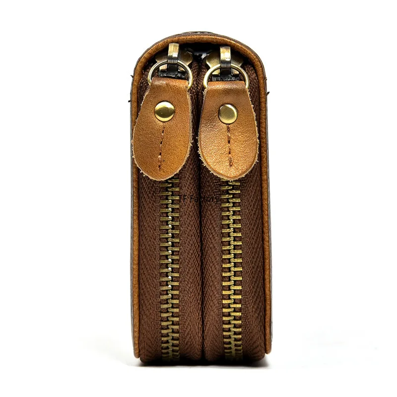 Premium Leather Long Wallet with Money Clip