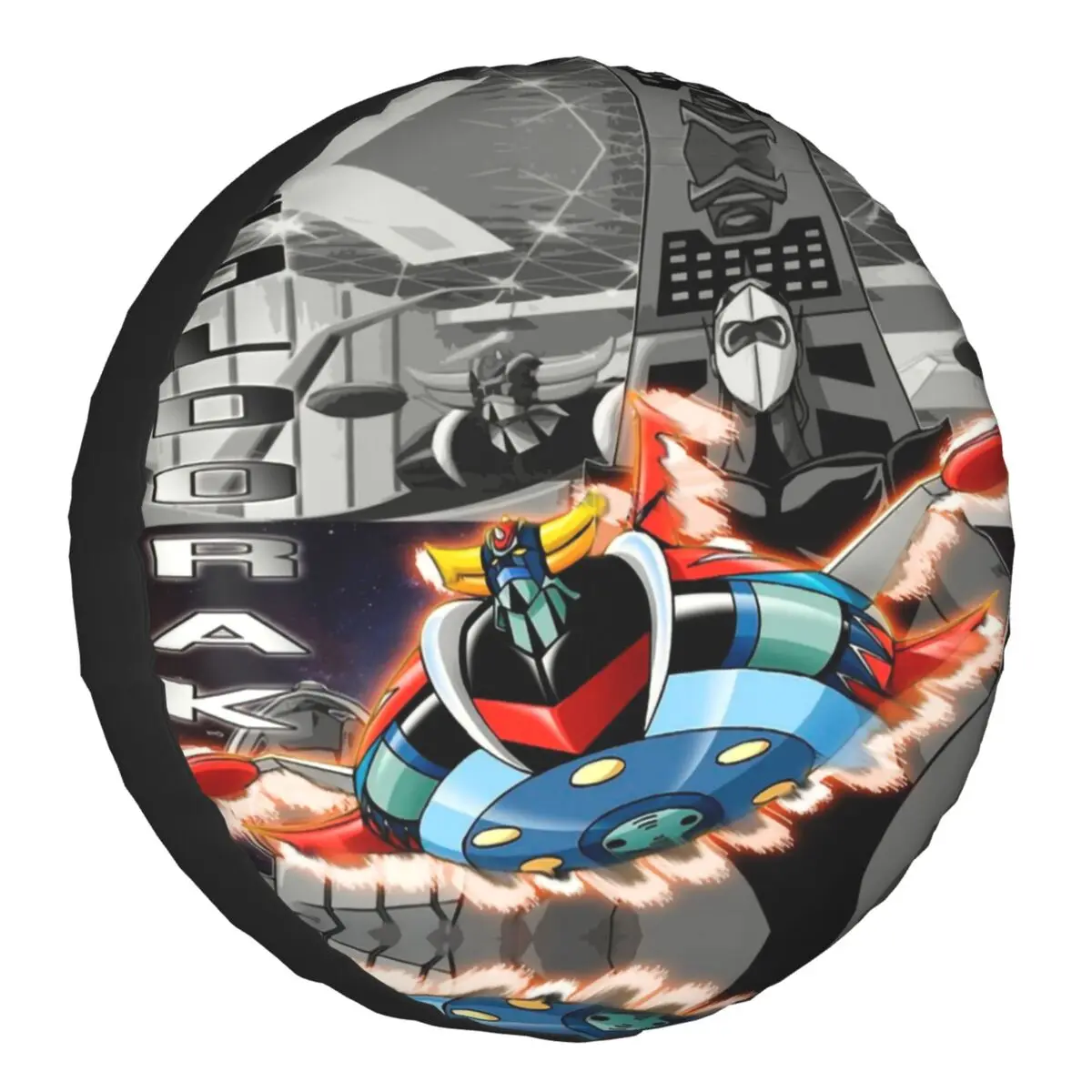 Goldrake Goldorak Anime Mazinger Z Spare Tire Cover For Jeep Pajero Ufo Robot Grendizer Car Wheel Protectors 14" 15" 16" 17 Inch