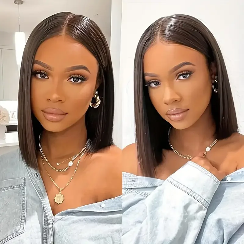 13x6 Bob Transparent Lace Front Wig 5x5 Lace Clsoure Wig Straight Frontal Short Human Hair Wigs for Black Women Geeta Hair