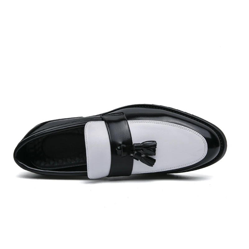 Leather Shoes For Man Genuine Leather Big Size High Quality Designer Formal Shoes Tassels Slip On Fashion Business Oxford