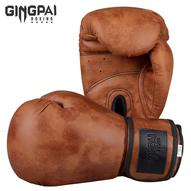60575-9e32ed.jpg Retro Color Adult Kids Women/Men Boxing Gloves Pu Leather MMA Muay Thai Boxe De Luva Mitts Sanda GYM Equipment 6 8 10 12OZ Boks