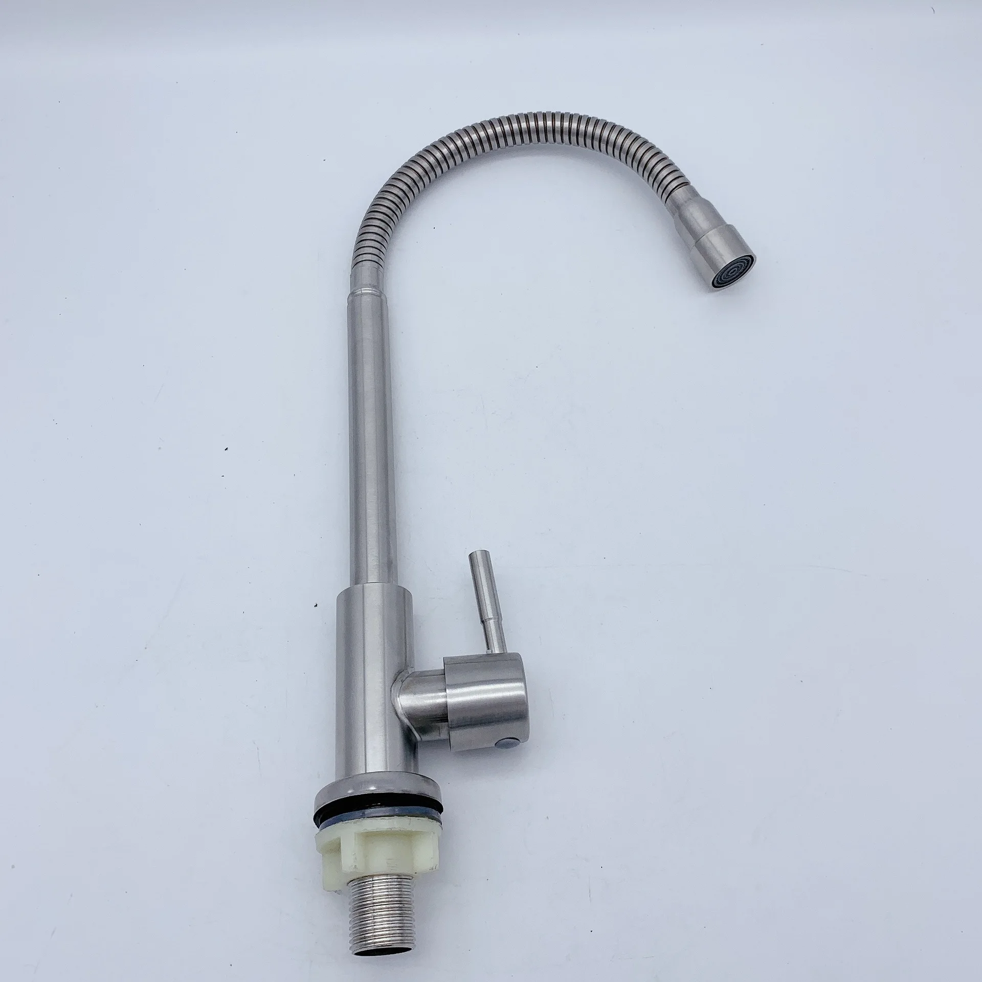 

Kitchen faucet big bend universal pipe single cold vegetable basin sink faucet household rotatable vertical faucet