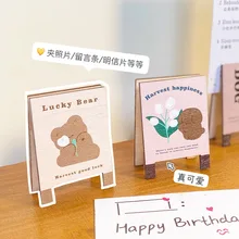 

Creative Wooden Sticky Note Message Clip Cute Photo Clip Decoration Desktop Sign Decoration Name Brand Message Clip