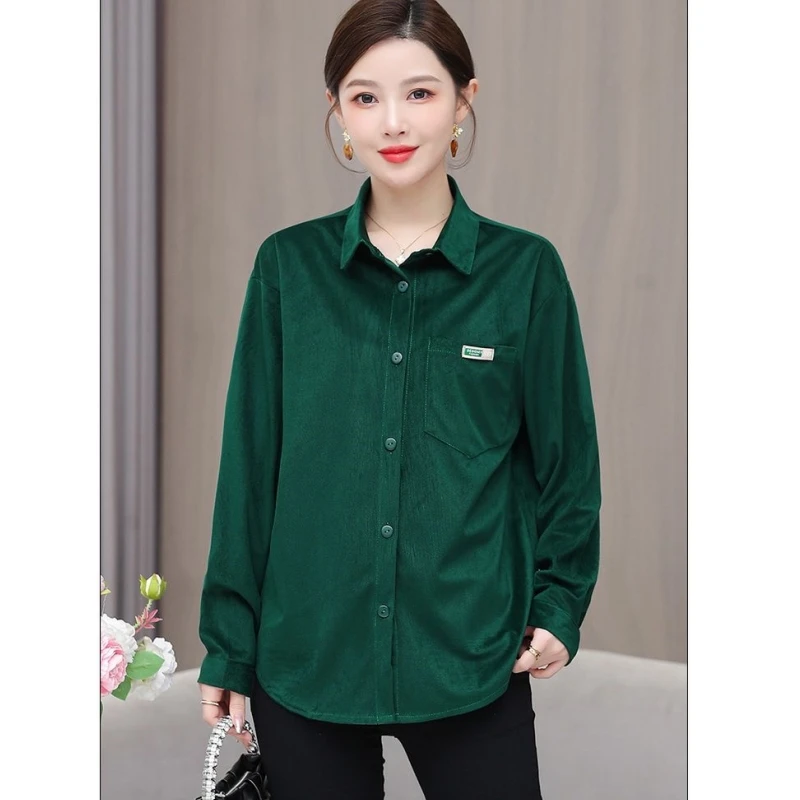 Женская Вельветовая рубашка