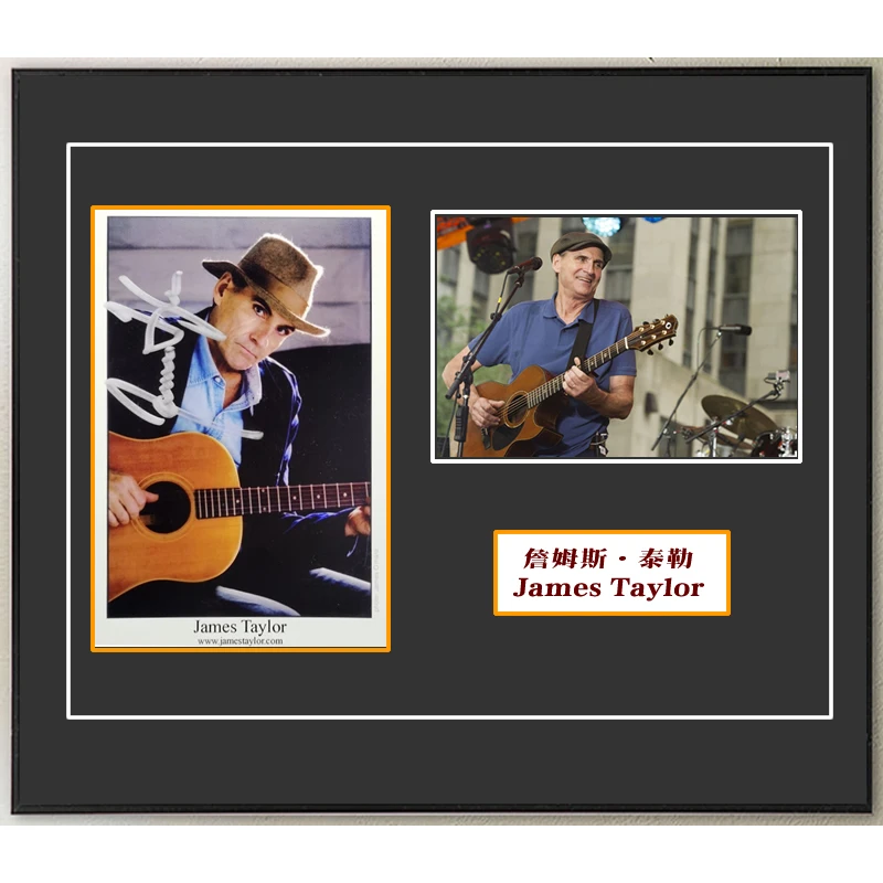 

James Vernon Taylor is an American singer-songwriter and guitarist. A six-time Grammy Award winner,Autographed photo 7inches.