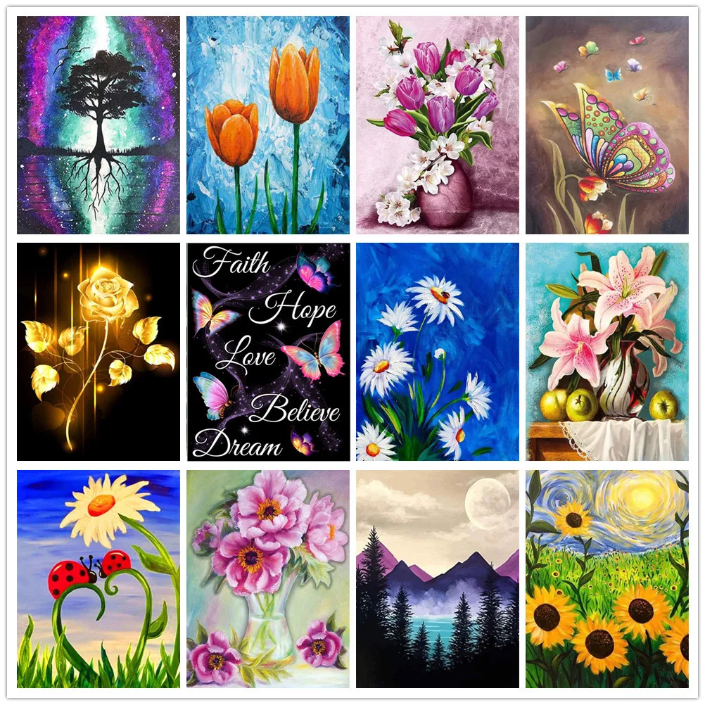 Decorative Painting Living Room 5D Diamond Kit Butterfly Animal Flower DIY Rose Embroidery Rhinestone Home Deco |