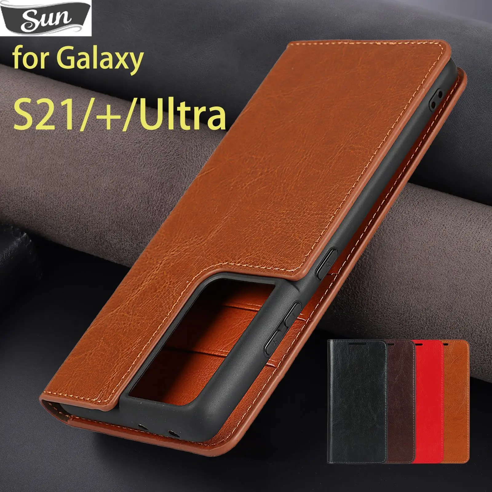 

Роскошный кожаный чехол-кошелек премиум класса для Samsung Galaxy S21 Plus S 21, Ультратонкий чехол с откидной крышкой, сумки в стиле ретро, деловые Чехлы, чехол