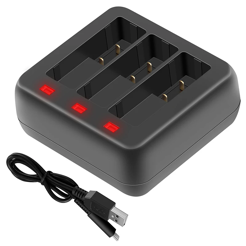 

3in 1 USB Charger Housekeeper Battery parallel Charging with Cable for dji osmo action 3 camera Accessories