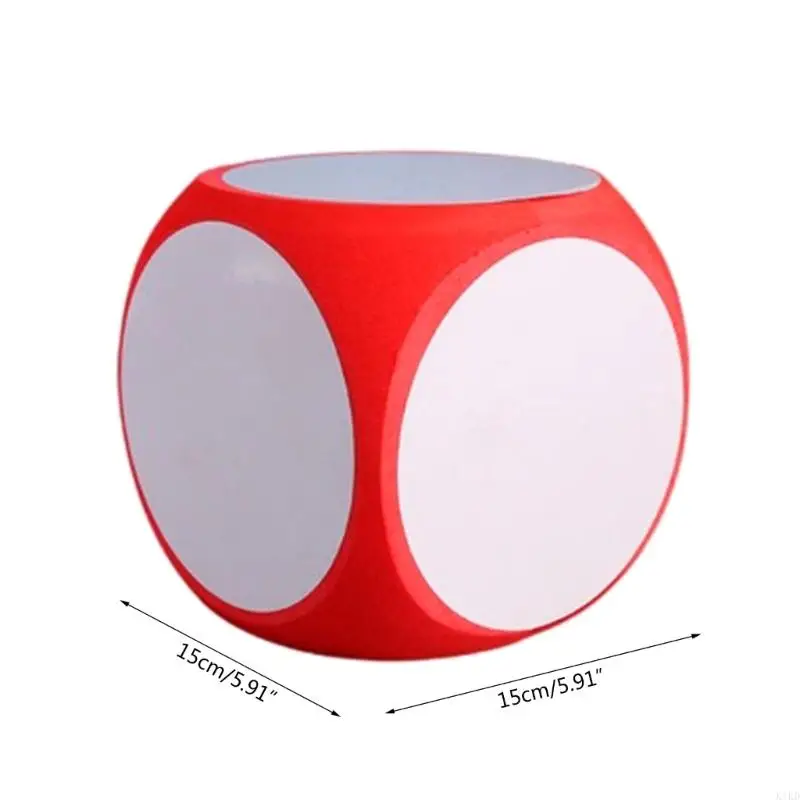 K1KD Oversized Dices Blank Erasable Dices 15cm Foam for Math Teaching Class Board Game, Kid Educational Toy Game