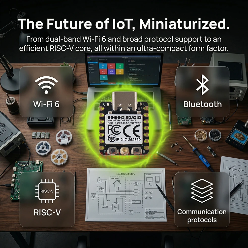 รูปสินค้า บอร์ดพัฒนา ESP32-C6 สำหรับ IoT และบ้านอัจฉริยะ