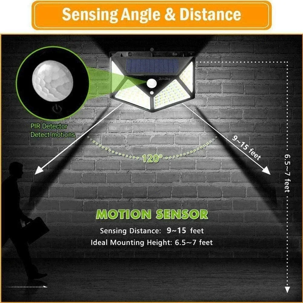 New Upgrade Solar Street Light 8/12/6/4/2/1Pcs Outdoor Solar Wall Lamp PIR Motion Sensor Powered Sunlight for Garden Courtyard 2