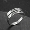Personality I AM ENOUGH Rings Gold Silver Color Laser Engrave FAITH BLESSED HOPE LOVE Stainless Steel Jewelry For Women 1