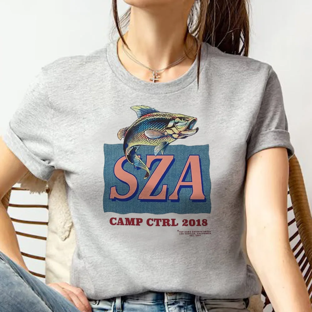 

Sza top women summer Y2K anime tshirt female 2000s clothing