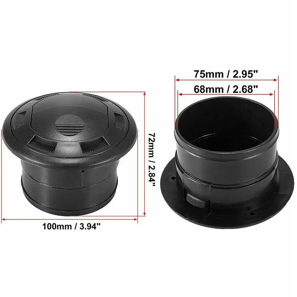 Air Conditioning Hose Air Vent Outlet 75mm Closeable Rotatable Air Vent Outlet For Webasto Eberspacher Heater Car Conditioner