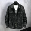 Vintage Gradient Tie-dyed Denim Jacket Men 11XL Plus Size Jean Jackets Coats Male Spring Autumn Cargo Denim Coat Big Size 11XL 3