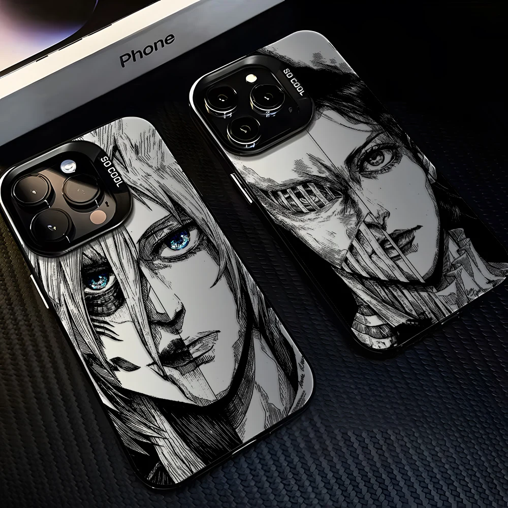 Luxury Hot Anime Attack On Titan Anti-Fall Matte Phone Case