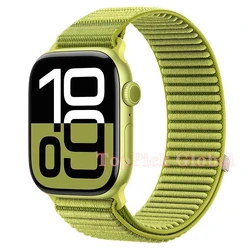 Nylon Loop Bracelet Strap - 38 40 41(10 11 - 42)MM (Field green)