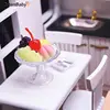 1 Set Miniature Food DIY Craft For Dollhouse Mini Dessert Pan Cake Stand Fruit Tray Doll Kitchen Living Room Decor Toy 1