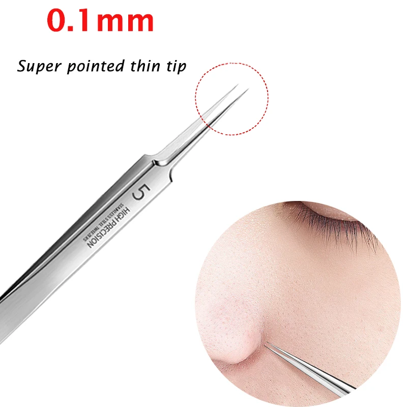 Facial Pore Cleaning Care Tools Ultra Fine Needle Tweezers For