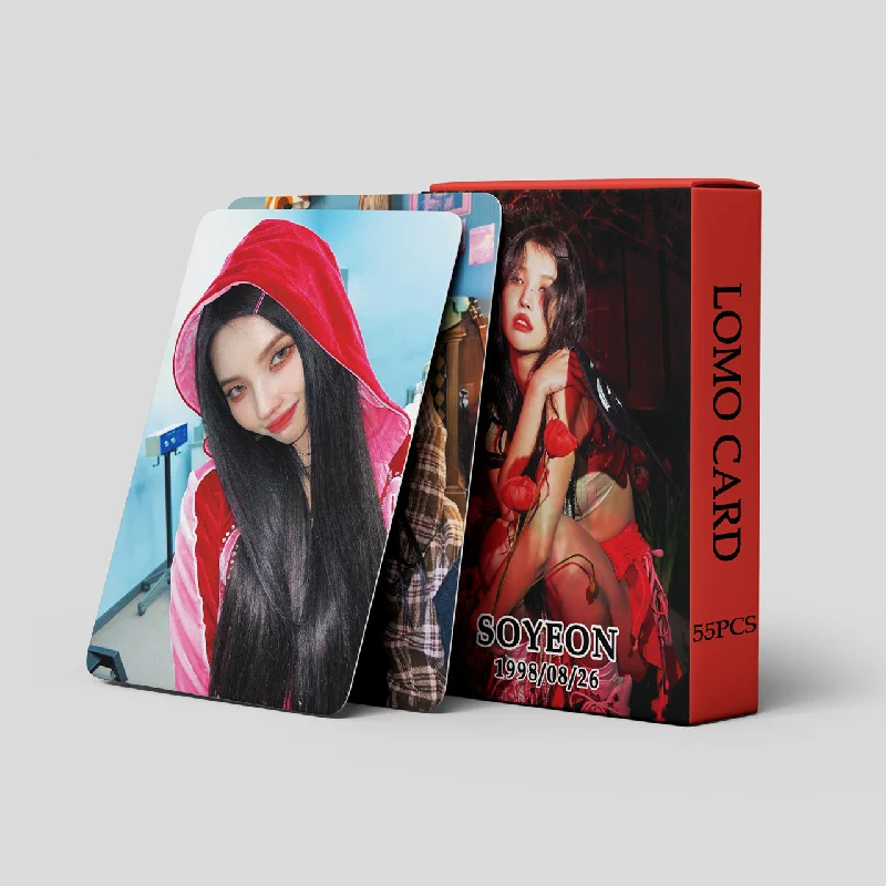 

55pcs/set KPOP (G) I-DLE NEW Album I Feel Lomo Card Small Card GIDLE Soyeon HD Printed Photo Card Fans Collection Gift