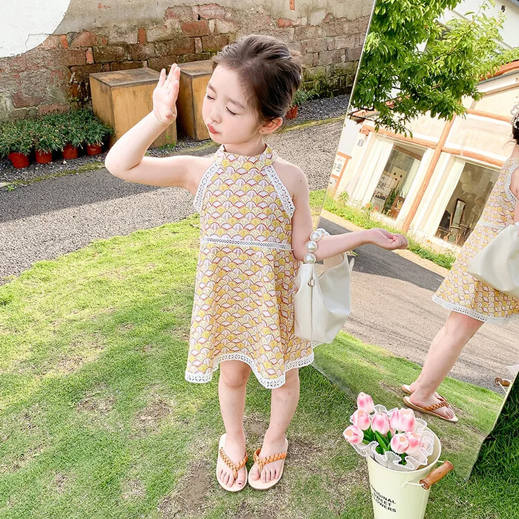 Girls Fashion Dress Baby Princess Dresses Cotton Skirt Little Girl Sleeveless Vest Dress Korean Children's Dress 2024 Spring New images - 6