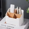 Multifunctional Compartment Storage Box Bamboo Wooden Desktop Organizer Cosmetic Stationery Remote Control Organizer 1