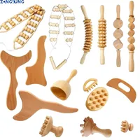 ZONGKUNG 1PCS Wooden Therapy Massage Sets Pain Relief Anti Cellulite Body Slimmling Gua Sha Back Massager Maderoterapia Corporal 1