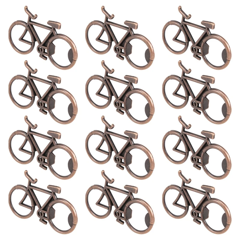 

12 Pcs Bicycle Bottle Opener For Wedding Party Souvenir Gift,Metal Beer Bottle Opener Party Favors Gifts(Antique Bronze)